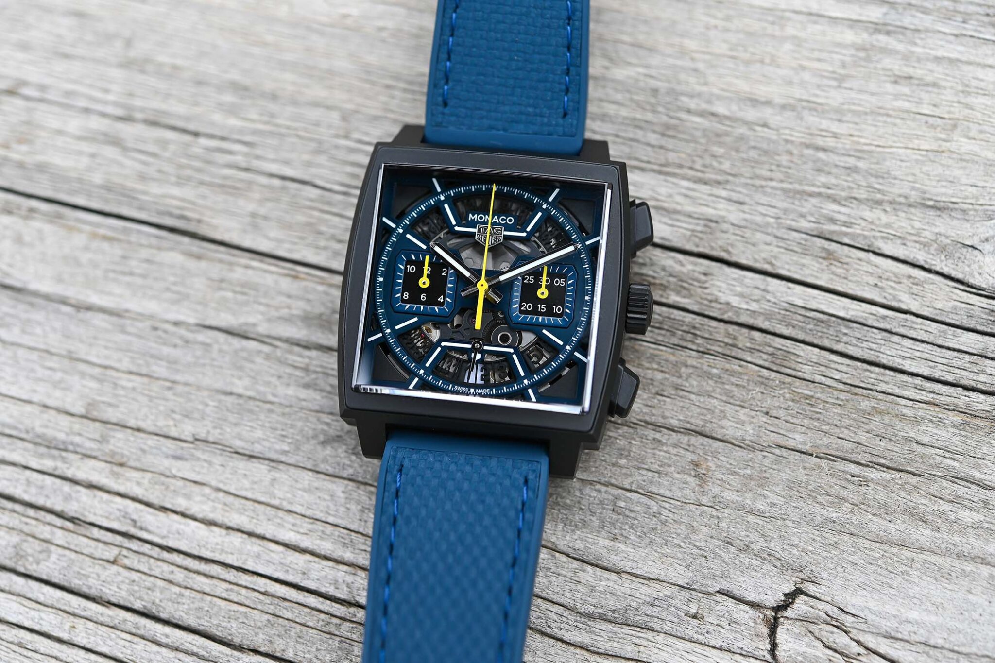 TAG Heuer Monaco Skeleton Blue Replica